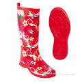 Colorful Flower Rain Rubber Boots for Ladies